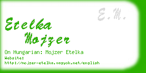 etelka mojzer business card